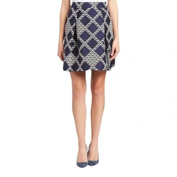 Trina Turk Blue Fernie A-Line Skirt, Size 4 - Picture 1 of 7